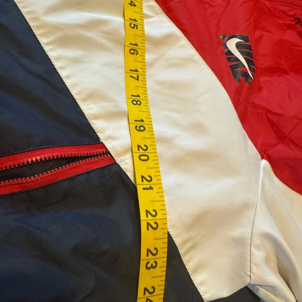 VTG NIKE Sportswear‎ Windrunner Jacket Men Large Red White Blue Hood AJ1396-657